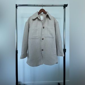 H&M Oversized Shacket Oatmeal Small